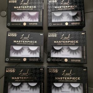 6 PCS. NEW KISS Lash Couture Masterpiece Luxe Lashes - Black